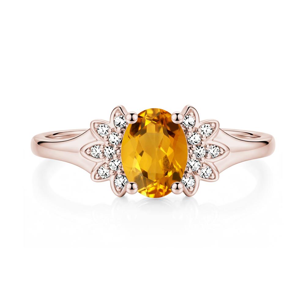 Oval Shaped London Blue Topaz Cluster Cocktail Ring - LUO Jewelry #gemstone_Citrine