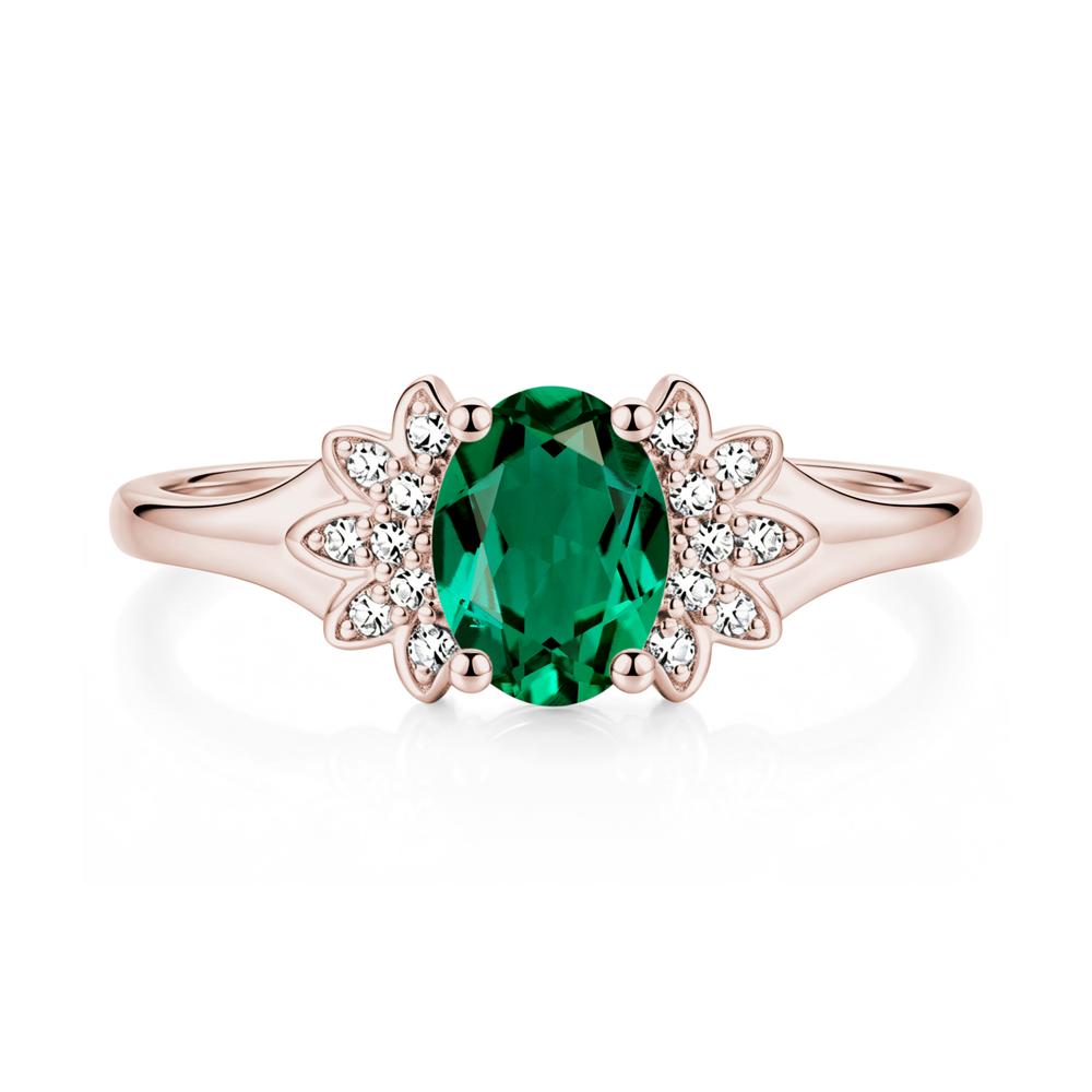 Oval Shaped London Blue Topaz Cluster Cocktail Ring - LUO Jewelry #gemstone_Emerald