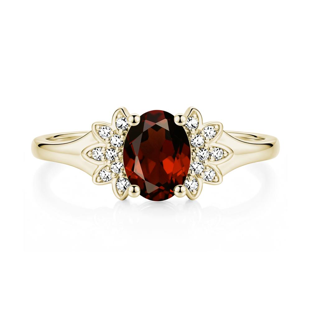 Oval Shaped London Blue Topaz Cluster Cocktail Ring - LUO Jewelry #gemstone_Garnet