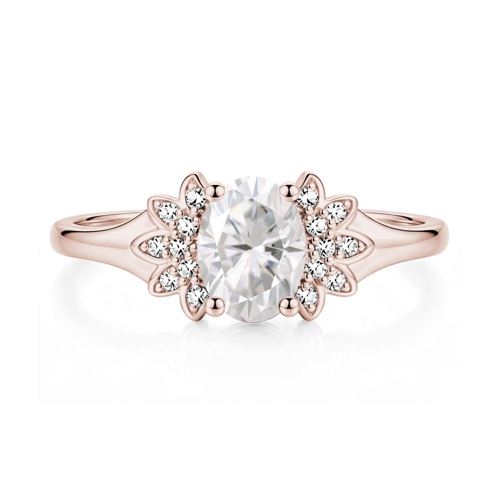 Oval Shaped London Blue Topaz Cluster Cocktail Ring - LUO Jewelry #gemstone_Moissanite