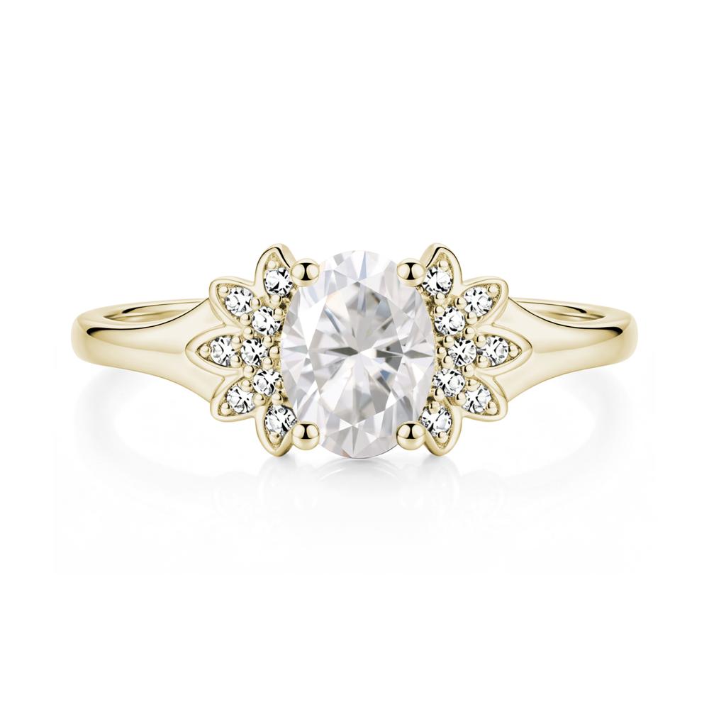 Oval Shaped London Blue Topaz Cluster Cocktail Ring - LUO Jewelry #gemstone_Moissanite