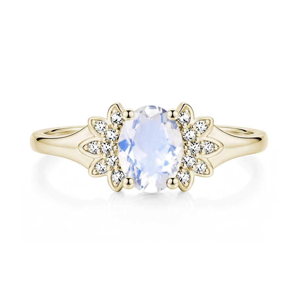 Oval Shaped London Blue Topaz Cluster Cocktail Ring - LUO Jewelry #gemstone_Moonstone