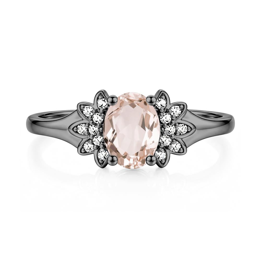 Oval Shaped London Blue Topaz Cluster Cocktail Ring - LUO Jewelry #gemstone_Morganite