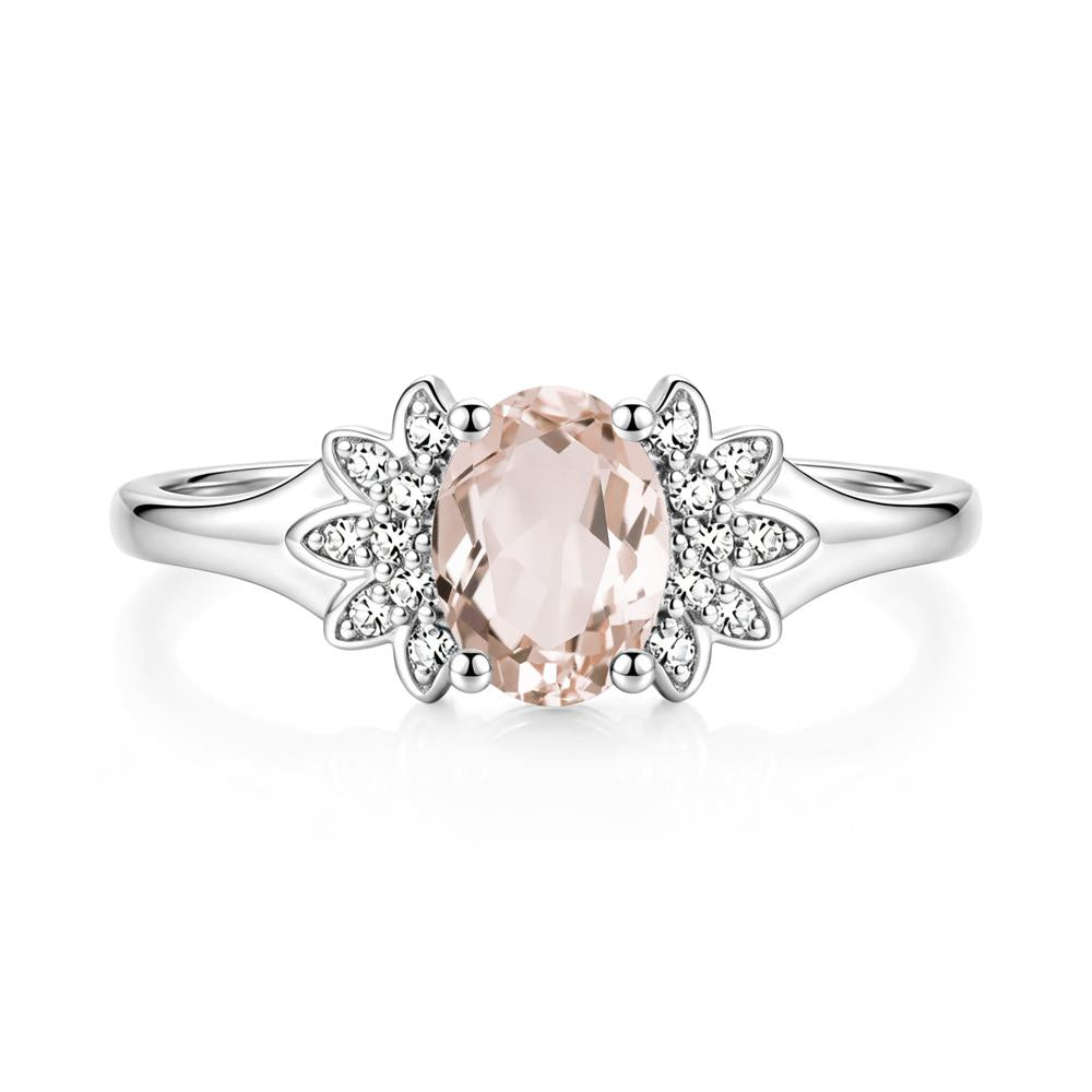Oval Shaped London Blue Topaz Cluster Cocktail Ring - LUO Jewelry #gemstone_Morganite