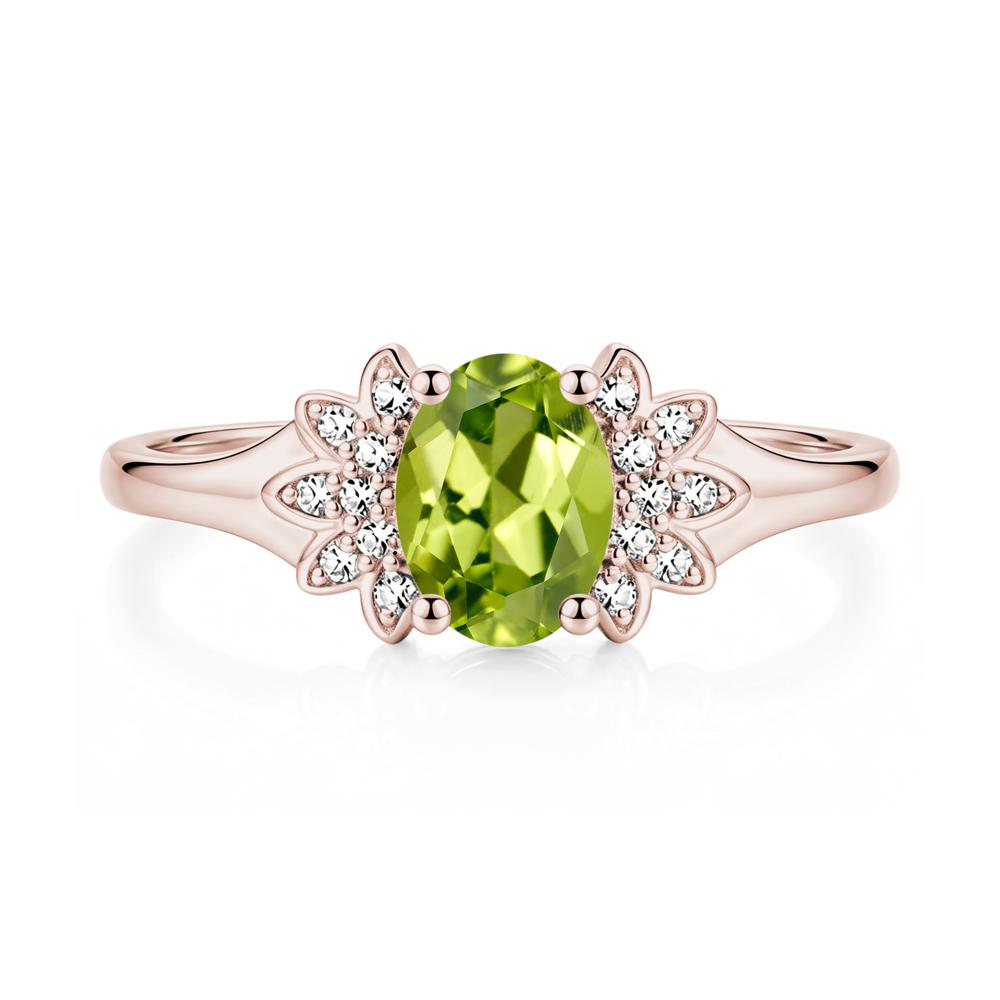 Oval Shaped London Blue Topaz Cluster Cocktail Ring - LUO Jewelry #gemstone_Peridot
