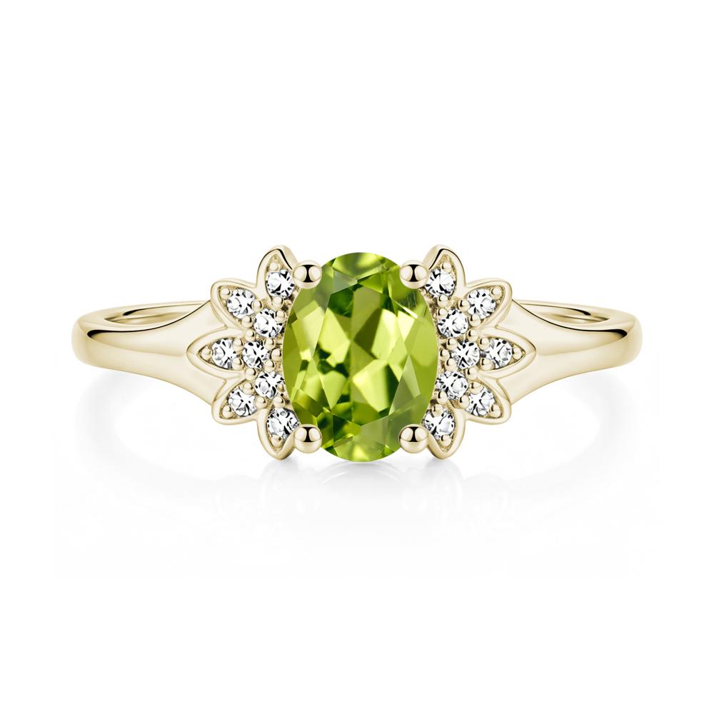 Oval Shaped London Blue Topaz Cluster Cocktail Ring - LUO Jewelry #gemstone_Peridot