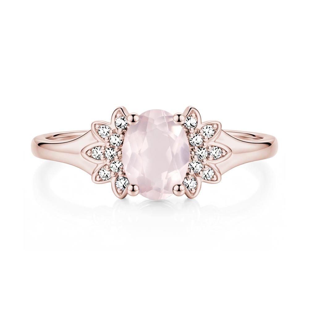 Oval Shaped London Blue Topaz Cluster Cocktail Ring - LUO Jewelry #gemstone_Rose Quartz