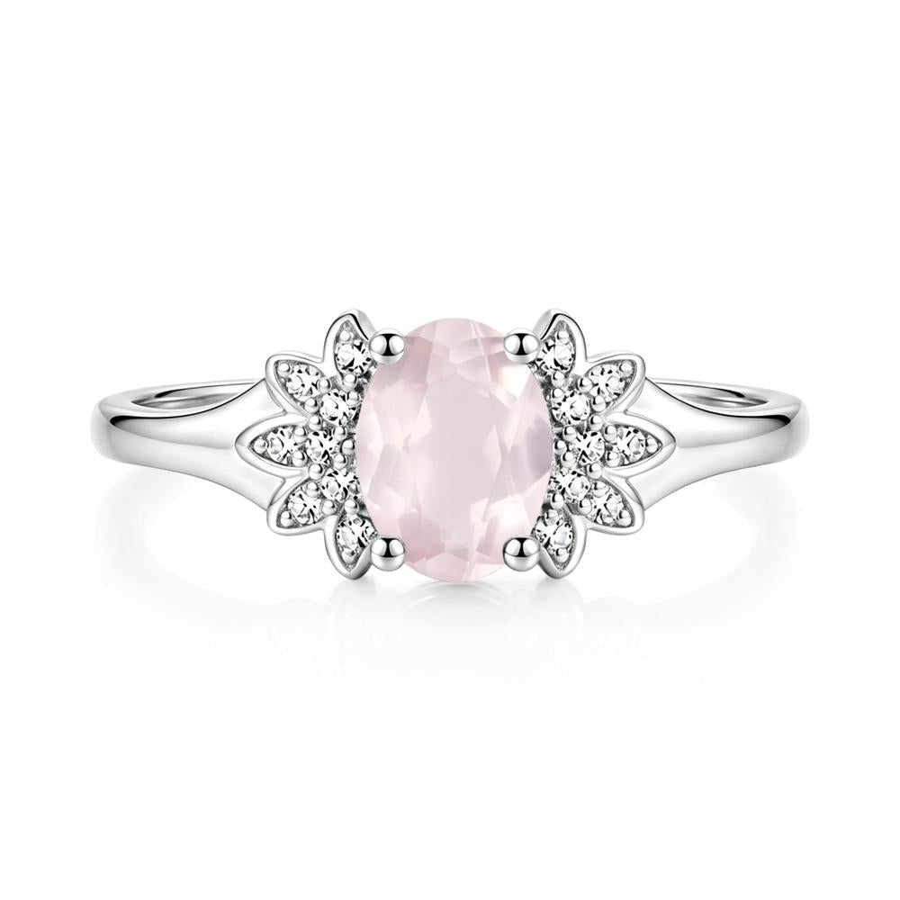 Oval Shaped London Blue Topaz Cluster Cocktail Ring - LUO Jewelry #gemstone_Rose Quartz