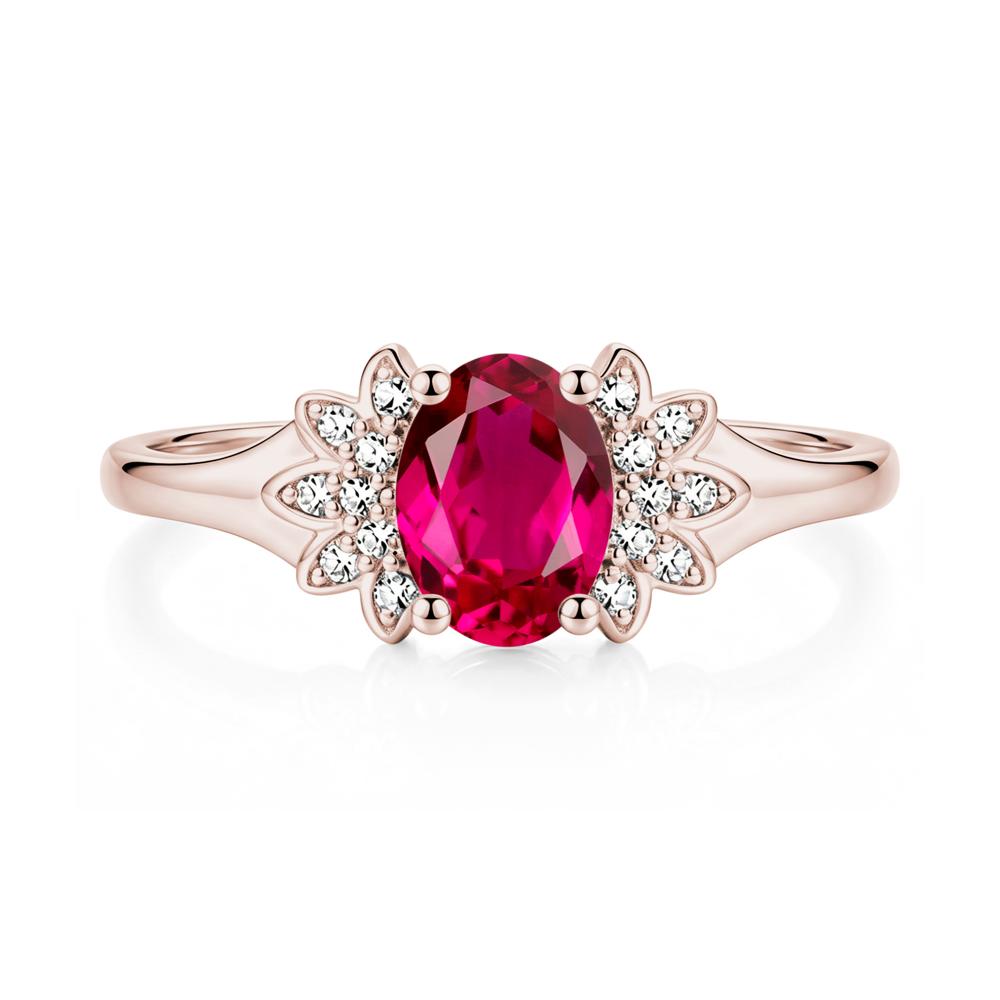 Oval Shaped London Blue Topaz Cluster Cocktail Ring - LUO Jewelry #gemstone_Ruby