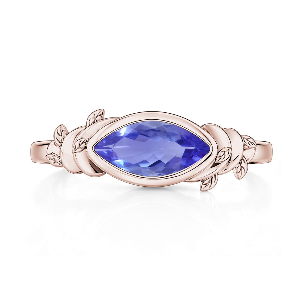 East West Marquise Cut Garnet Leaf and Vine Ring - LUO Jewelry #gemstone_Tanzanite