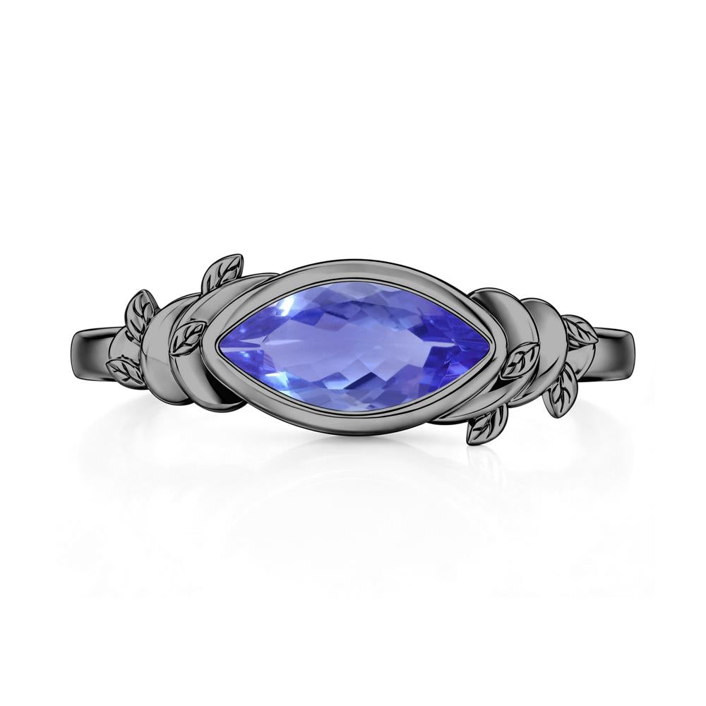 East West Marquise Cut Garnet Leaf and Vine Ring - LUO Jewelry #gemstone_Tanzanite