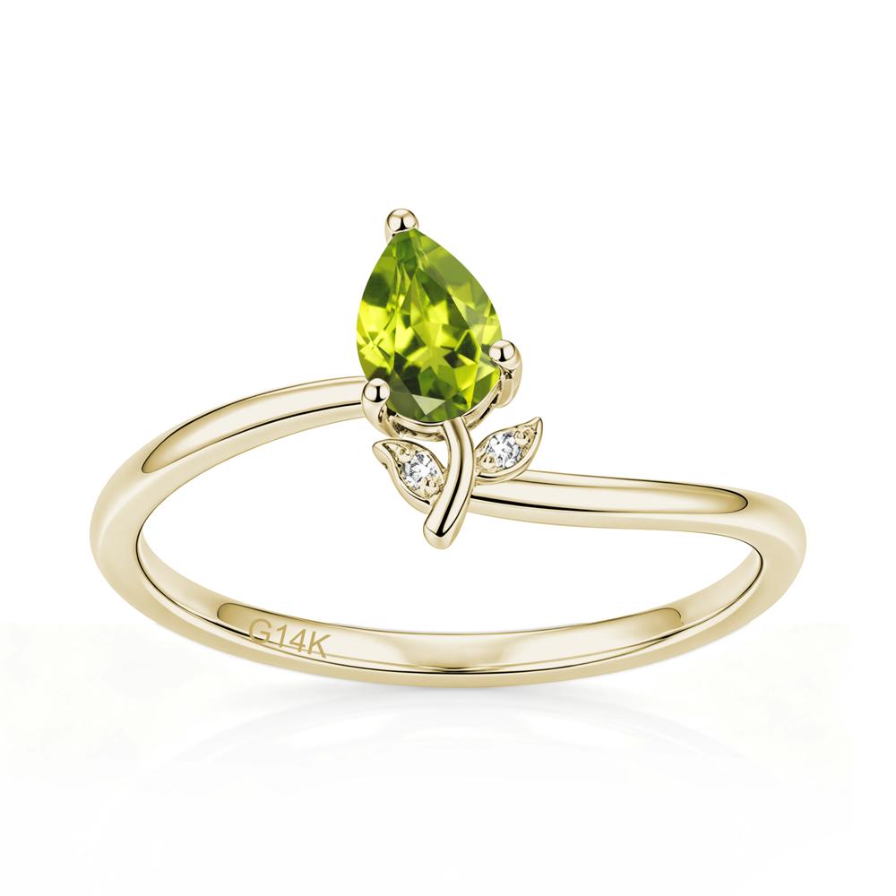 Nature Inspired Pear Cut Sapphire Floral Ring - LUO Jewelry #gemstone_Peridot