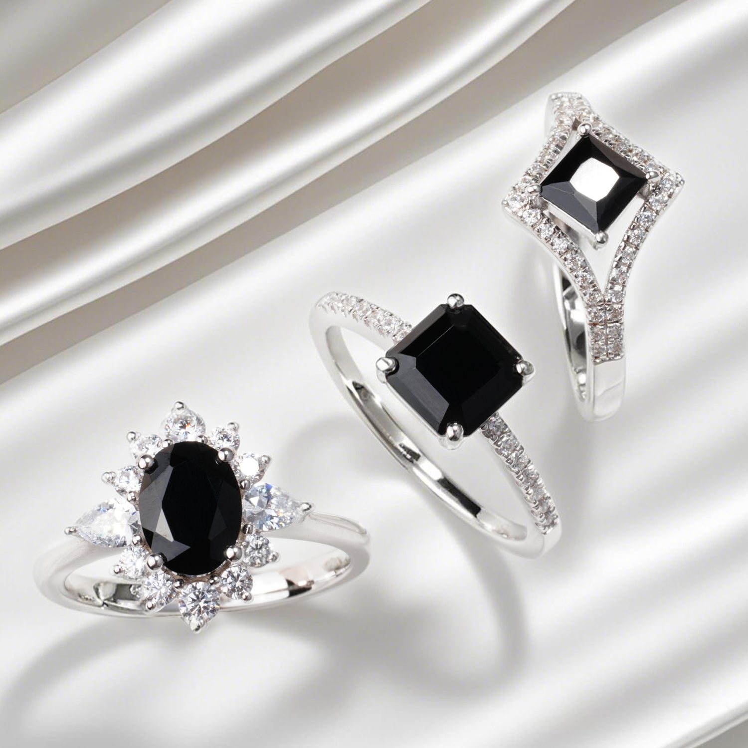 Black Spinel Rings from LUO Jewelry