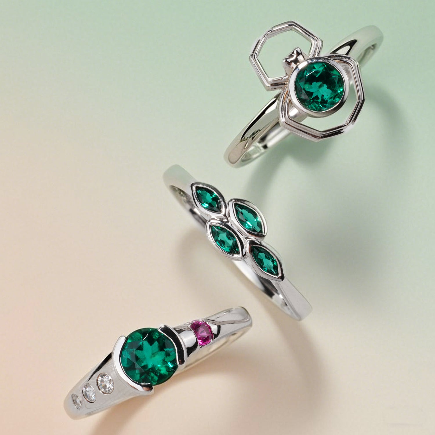 Bezel setting rings from LUO Jewelry