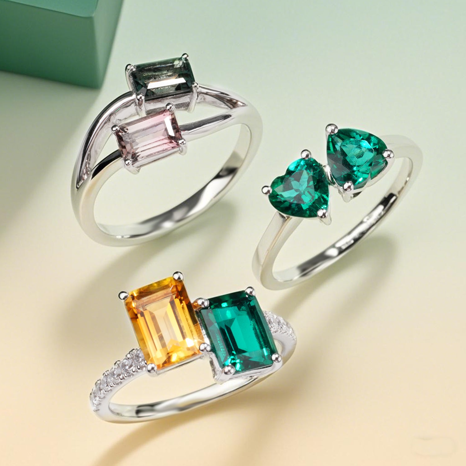 Two Stone Rings from LUO Jewelry