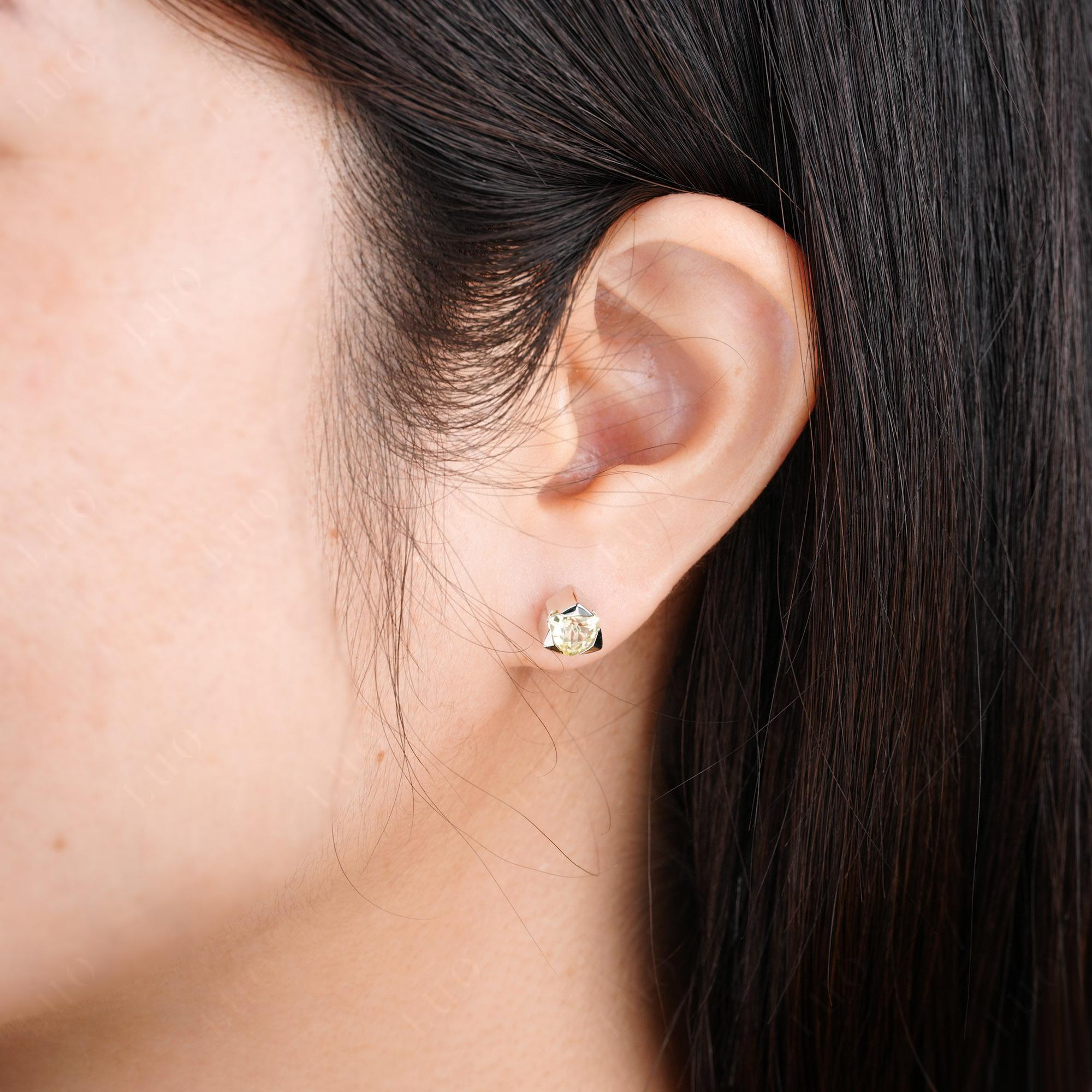 Lemon Quartz Magen David Earrings - LUO Jewelry