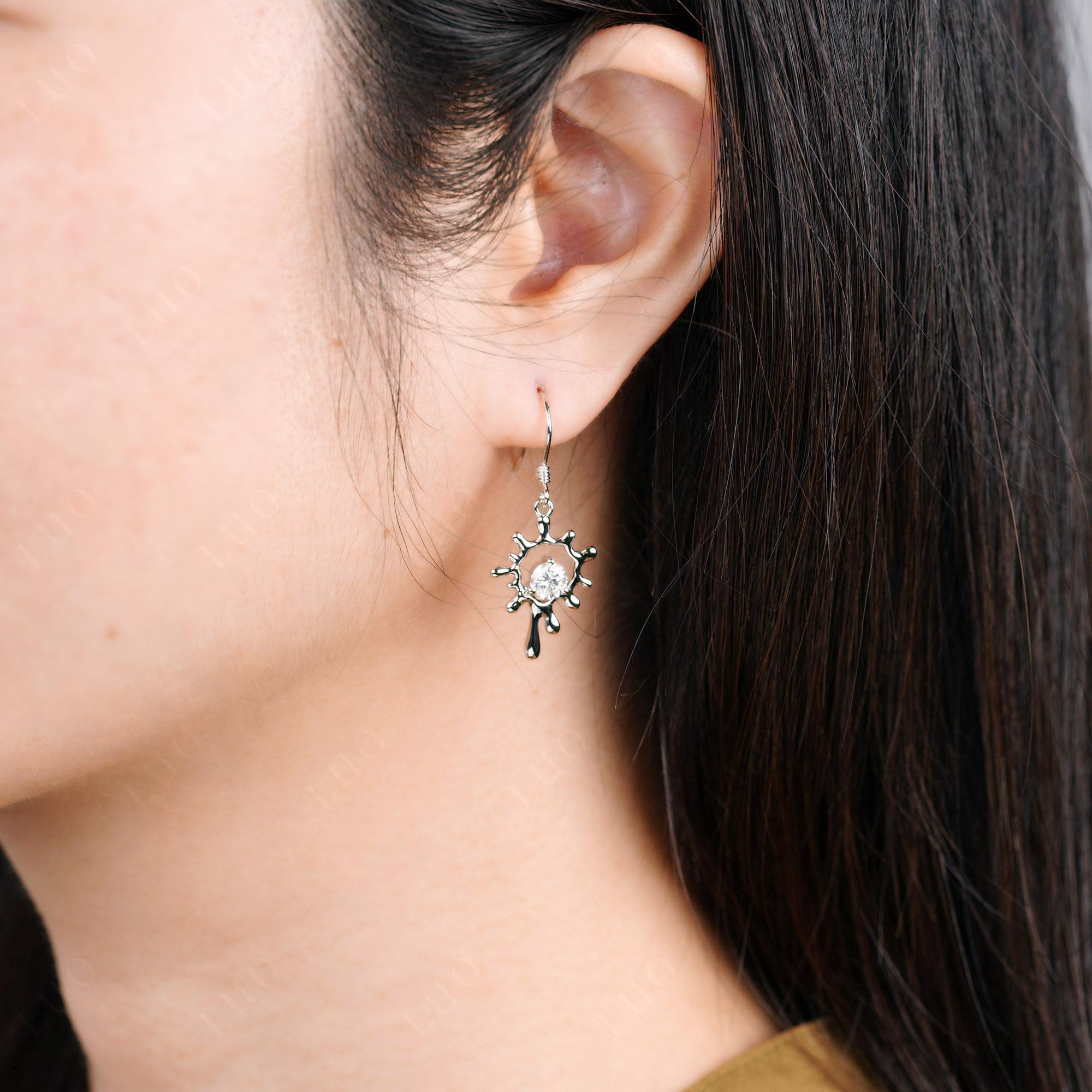 Liquid Cubic Zirconia Dangle Earrings - LUO Jewelry