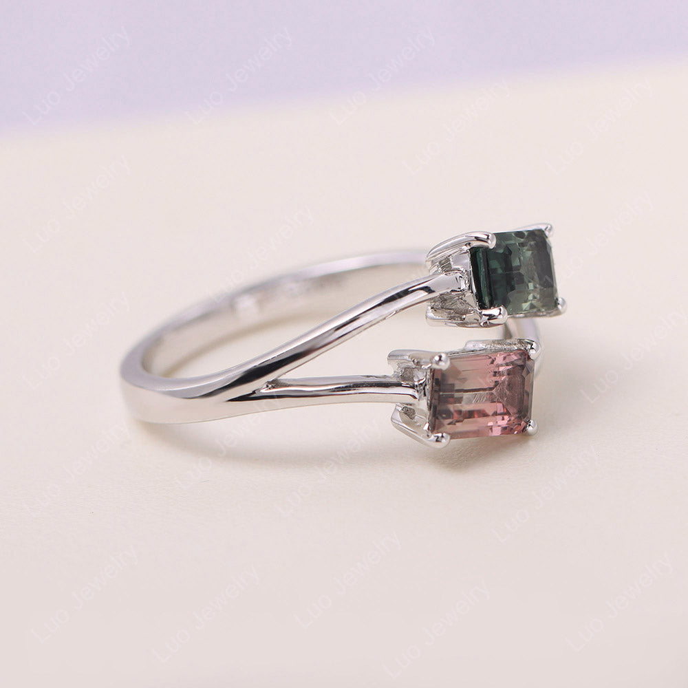 Parallel Lines Toi et Moi Tourmaline Ring