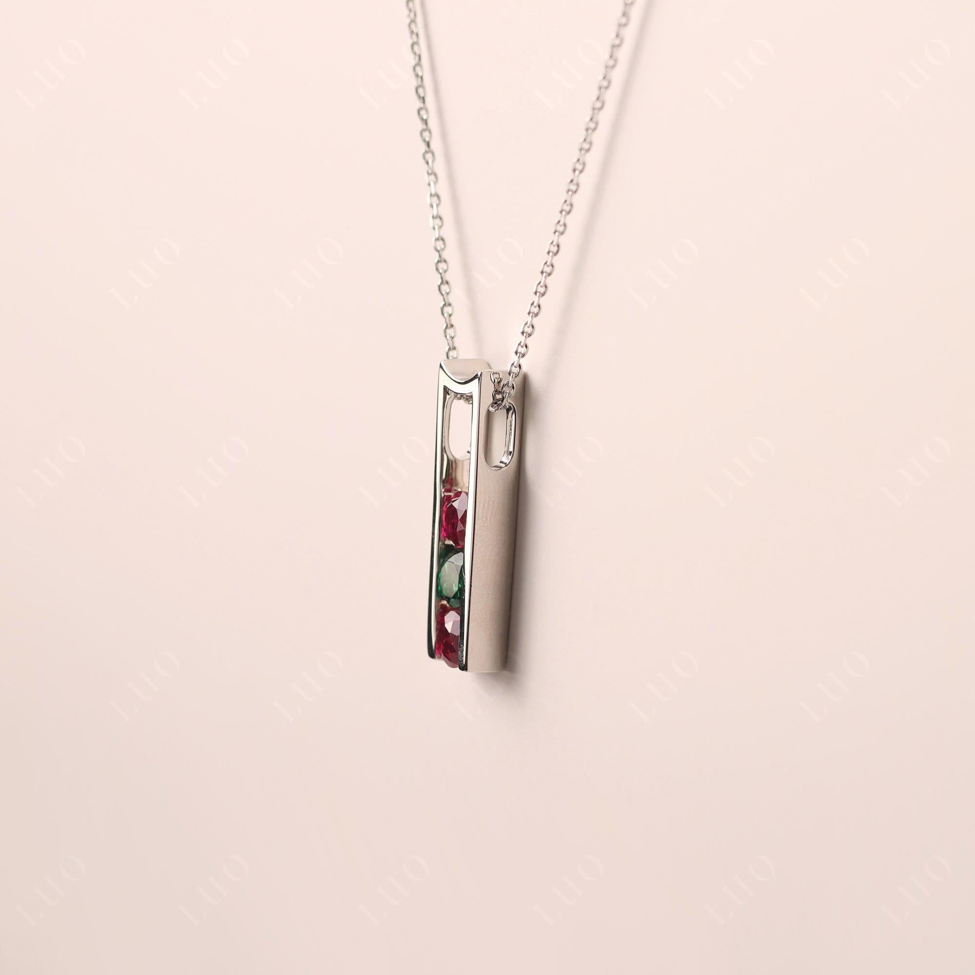 Ruby and Emerald Necklace - LUO Jewelry