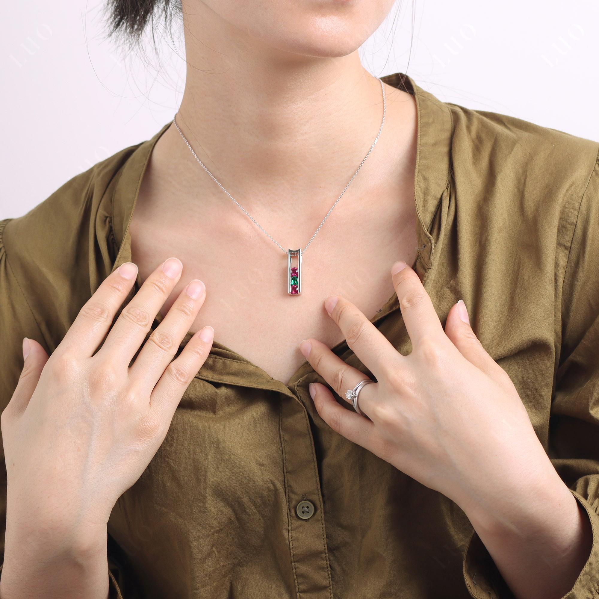 Ruby and Emerald Necklace - LUO Jewelry