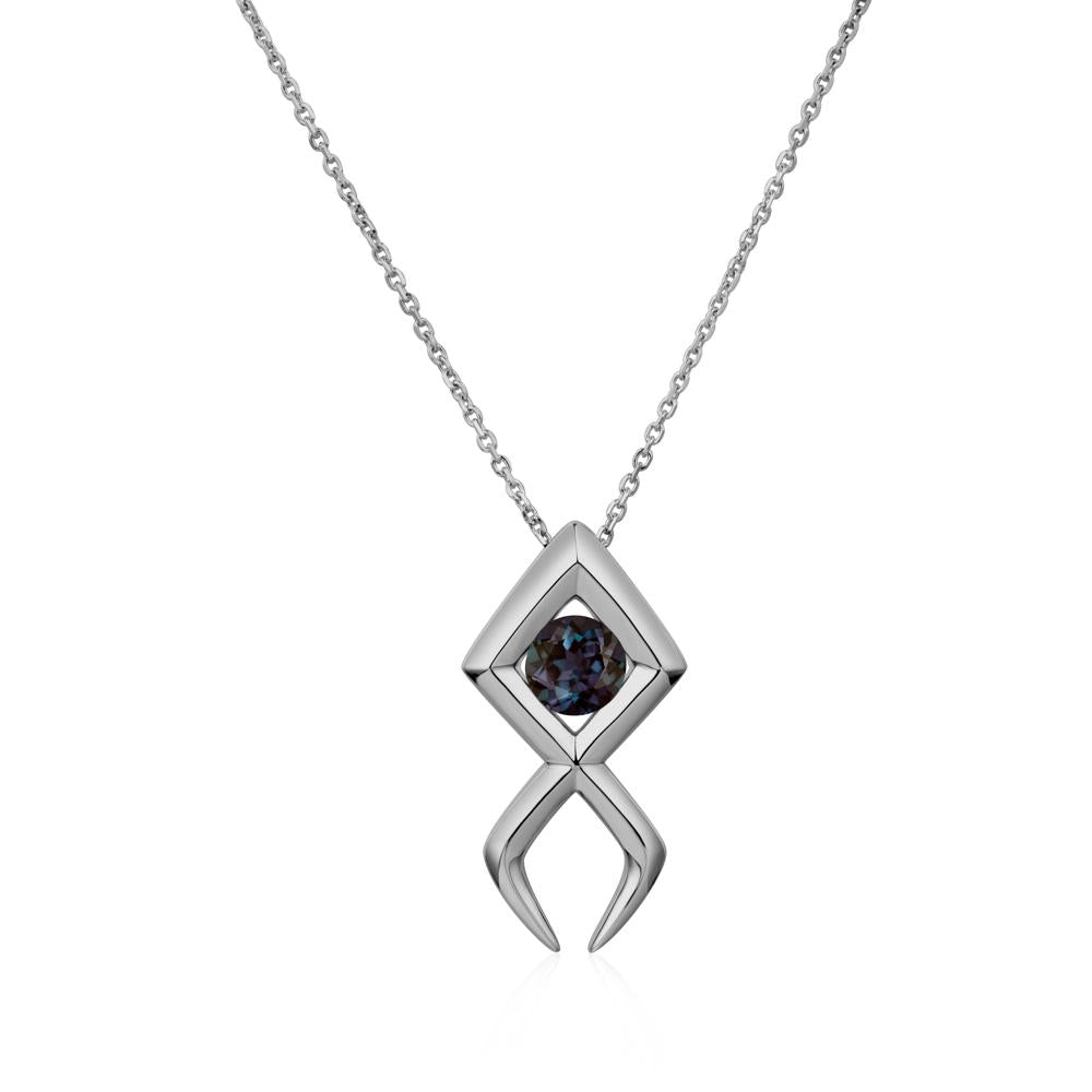 Jesus Fish Alexandrite Necklace | LUO Jewelry #metal_platinum