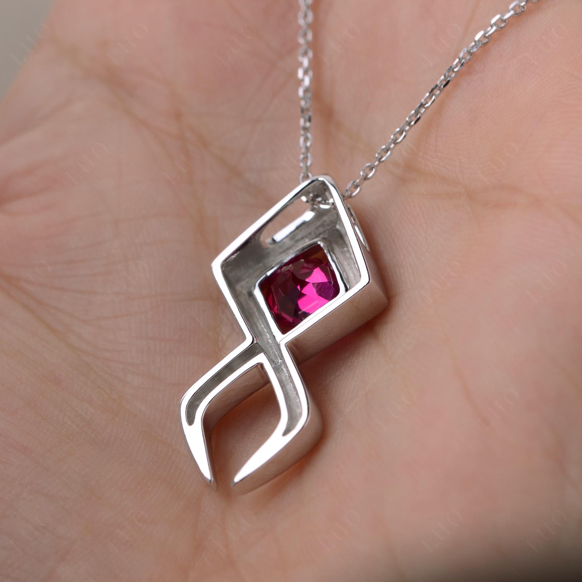 Jesus Fish Ruby Necklace