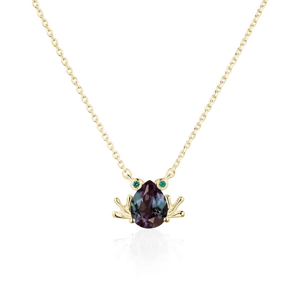 Alexandrite Frog Necklace | LUO Jewelry #metal_18k yellow gold