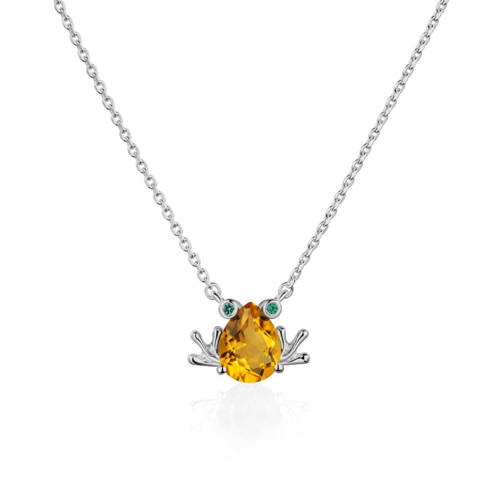 Citrine Frog Necklace | LUO Jewelry #metal_platinum