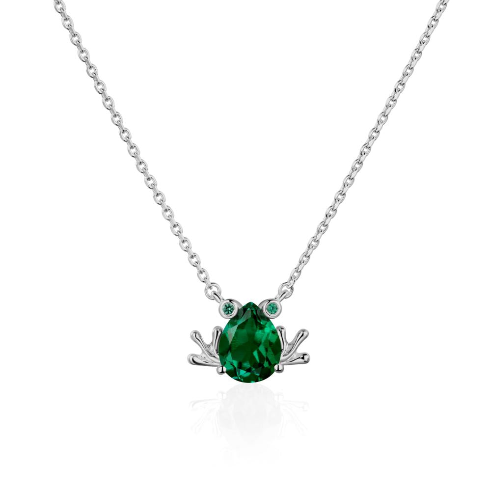 Emerald Frog Necklace | LUO Jewelry #metal_platinum