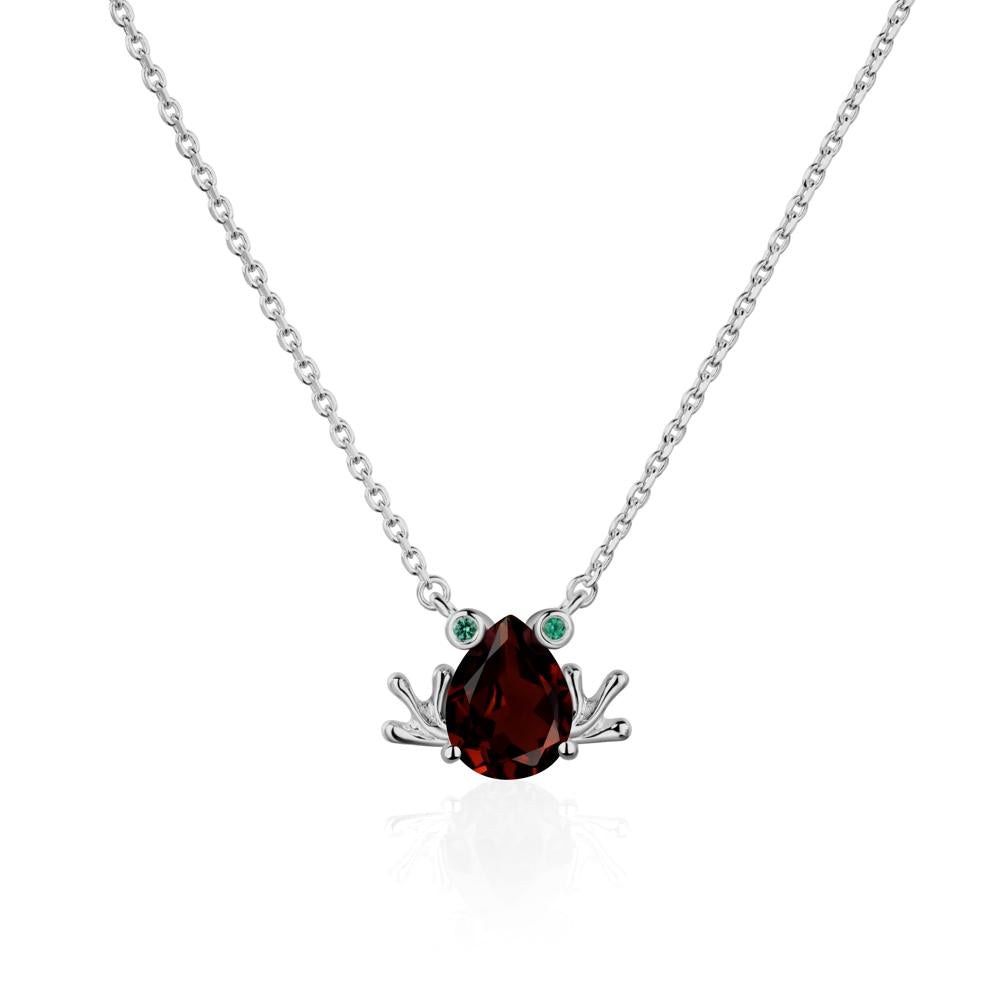 Garnet Frog Necklace | LUO Jewelry #metal_platinum