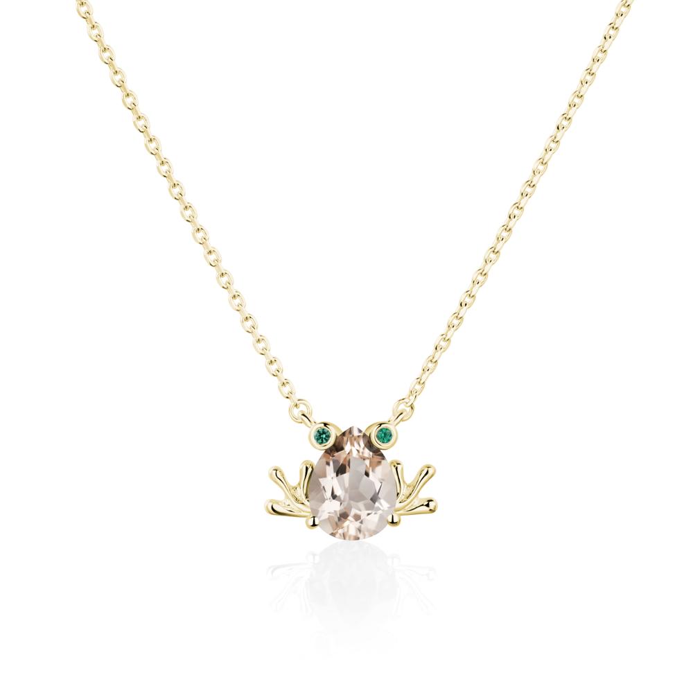 Morganite Frog Necklace | LUO Jewelry #metal_18k yellow gold
