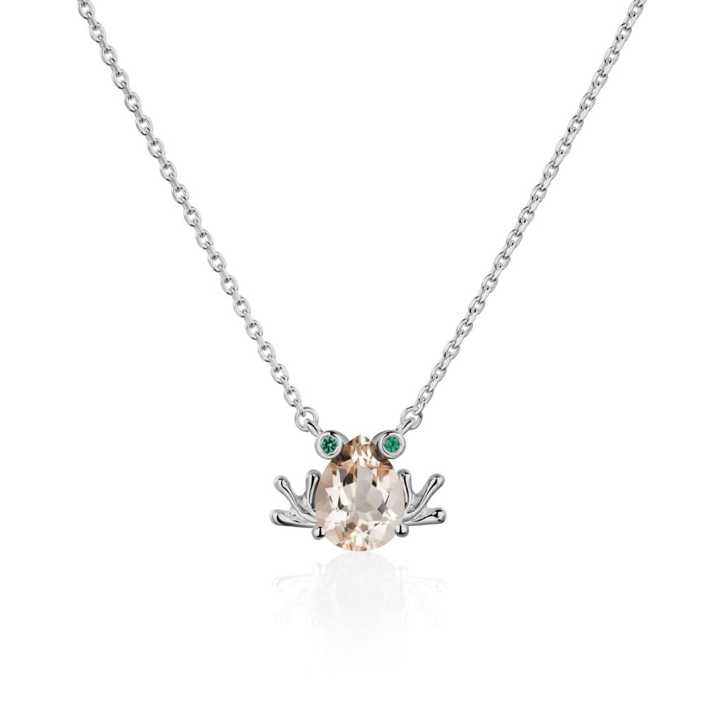 Morganite Frog Necklace | LUO Jewelry #metal_platinum