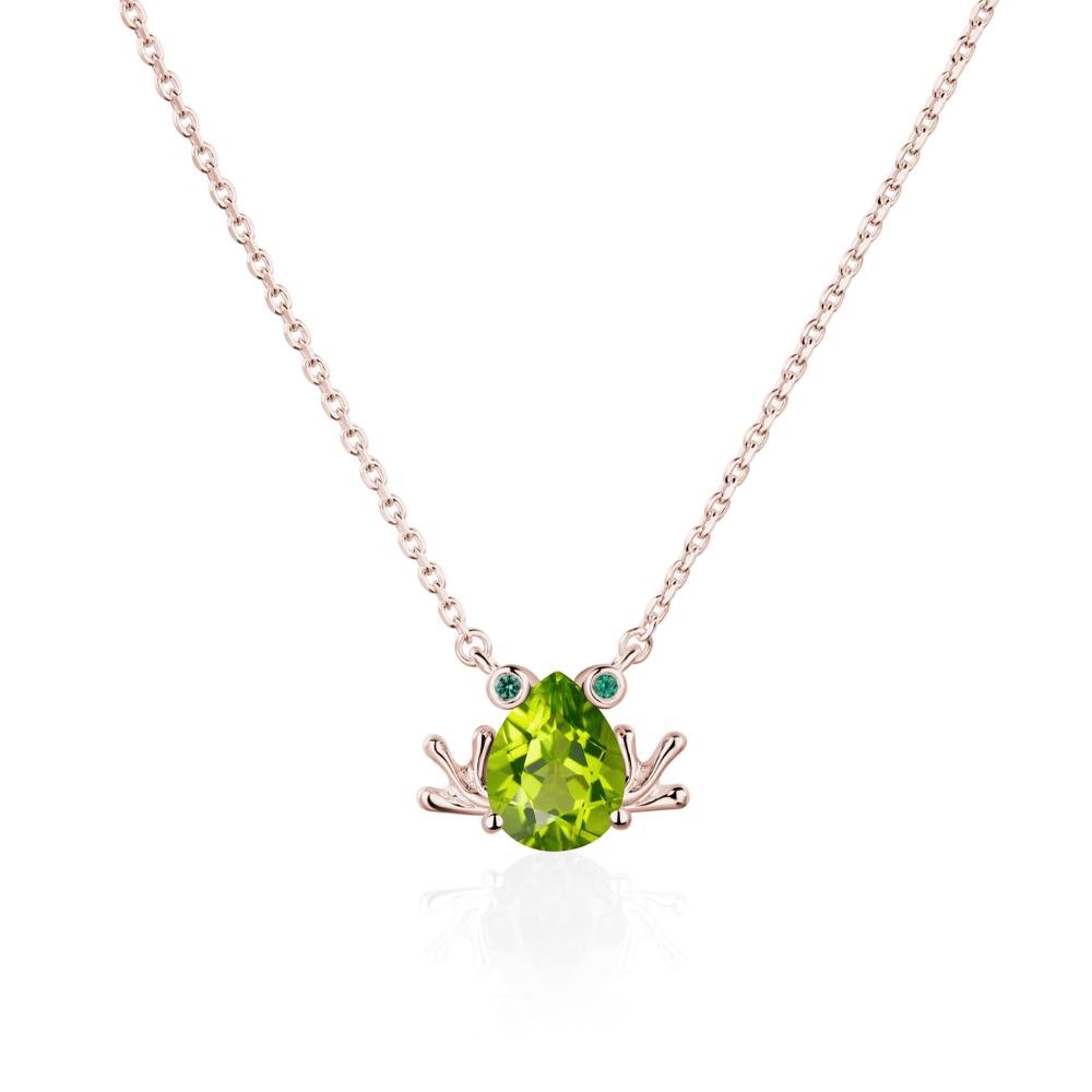 Peridot Frog Necklace | LUO Jewelry #metal_14k rose gold
