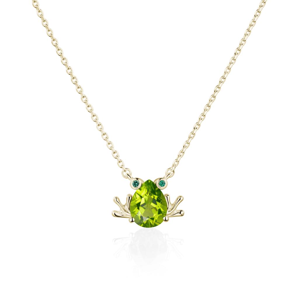 Peridot Frog Necklace | LUO Jewelry #metal_14k yellow gold
