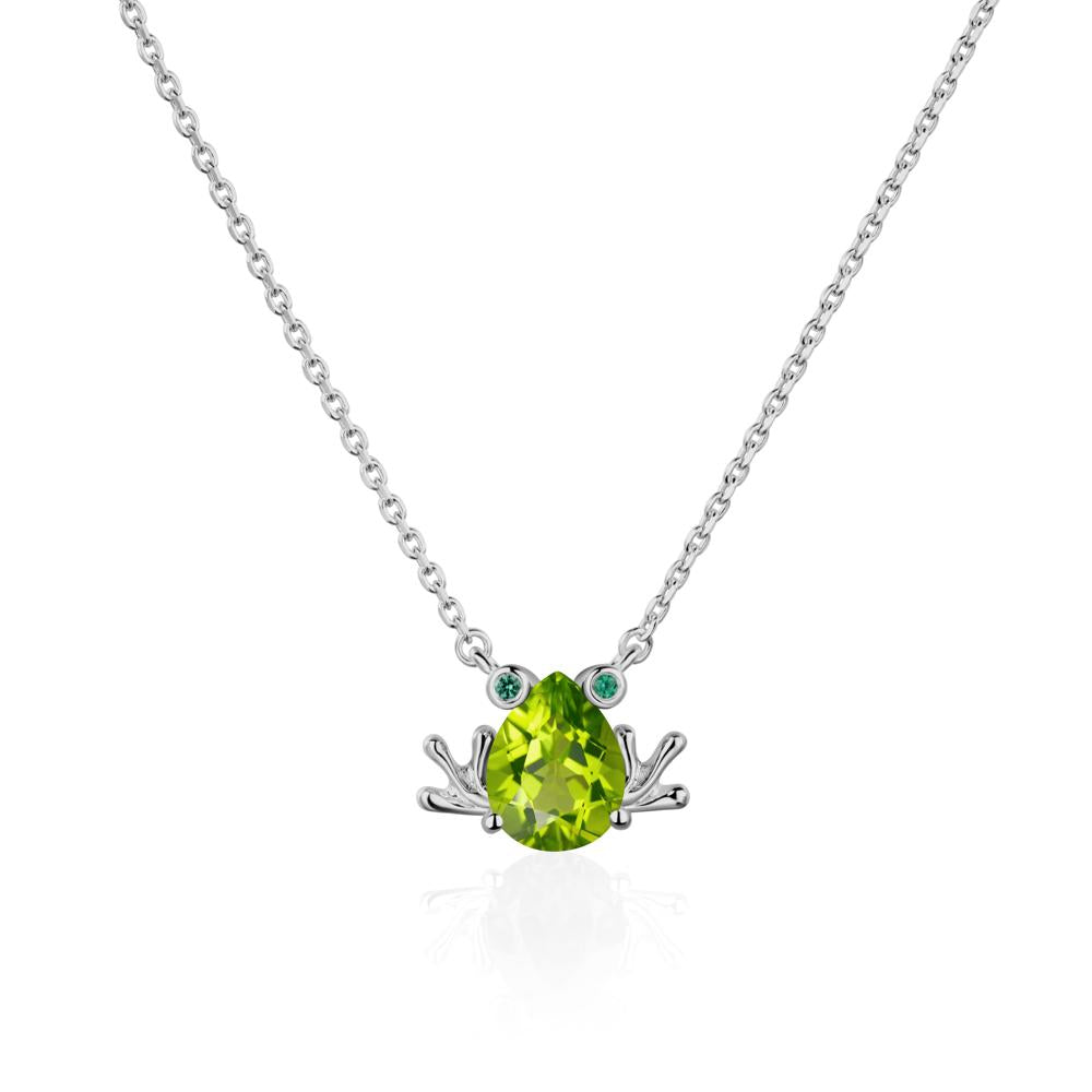 Peridot Frog Necklace | LUO Jewelry #metal_platinum