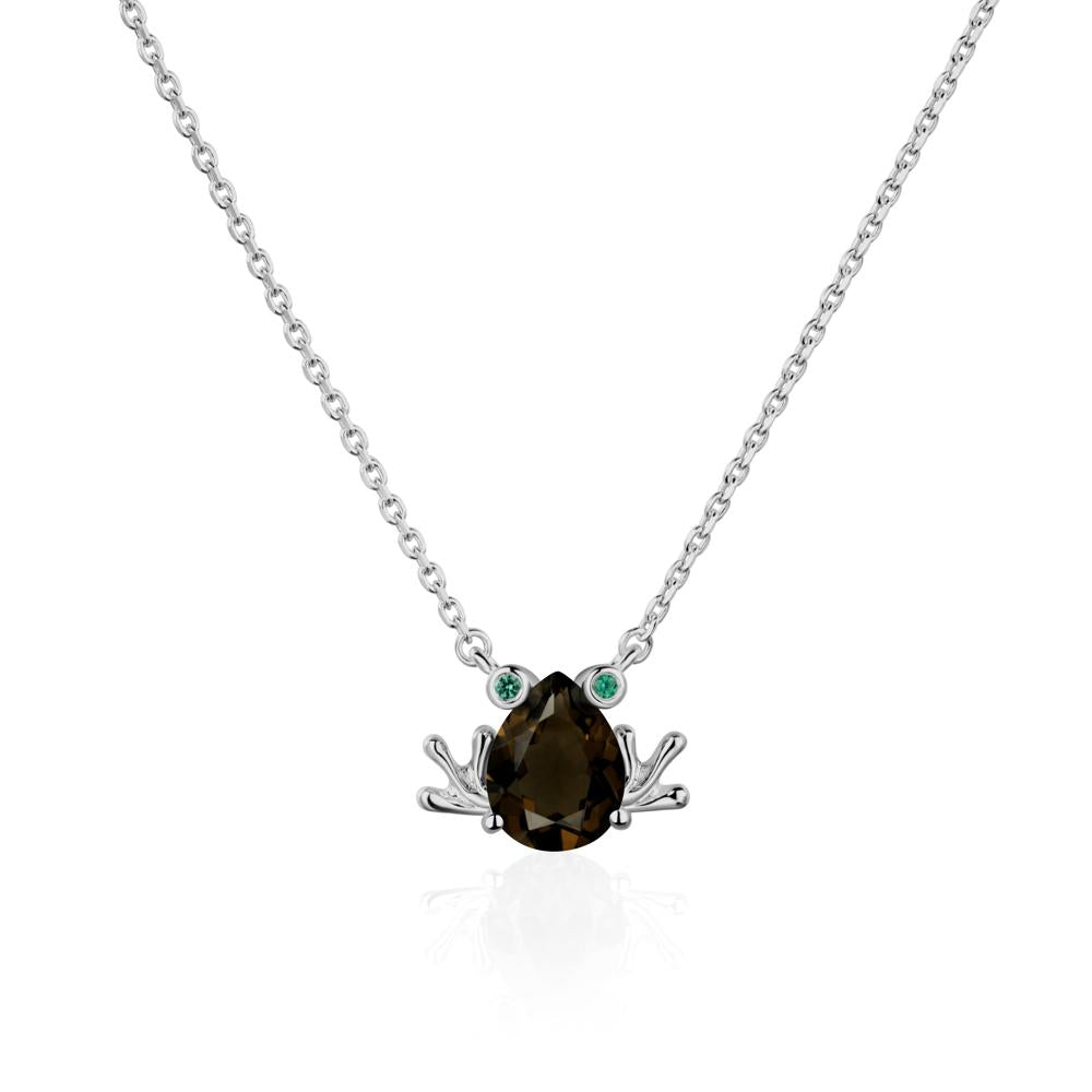 Smoky Quartz Frog Necklace | LUO Jewelry #metal_platinum
