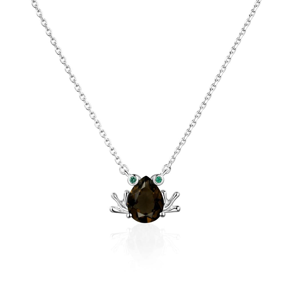 Smoky Quartz Frog Necklace | LUO Jewelry #metal_sterling silver
