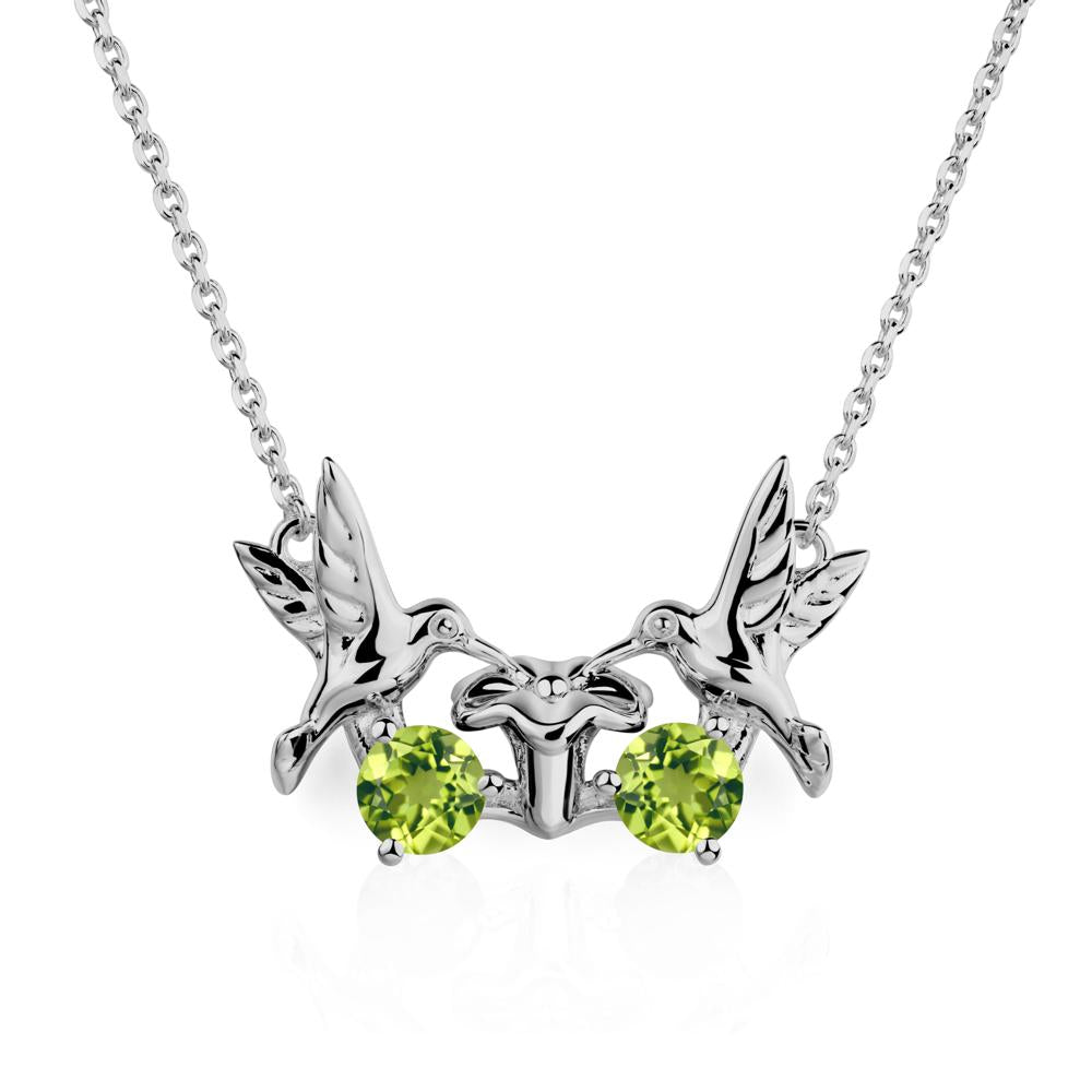 Peridot Necklace Hummingbird | LUO Jewelry #metal_platinum