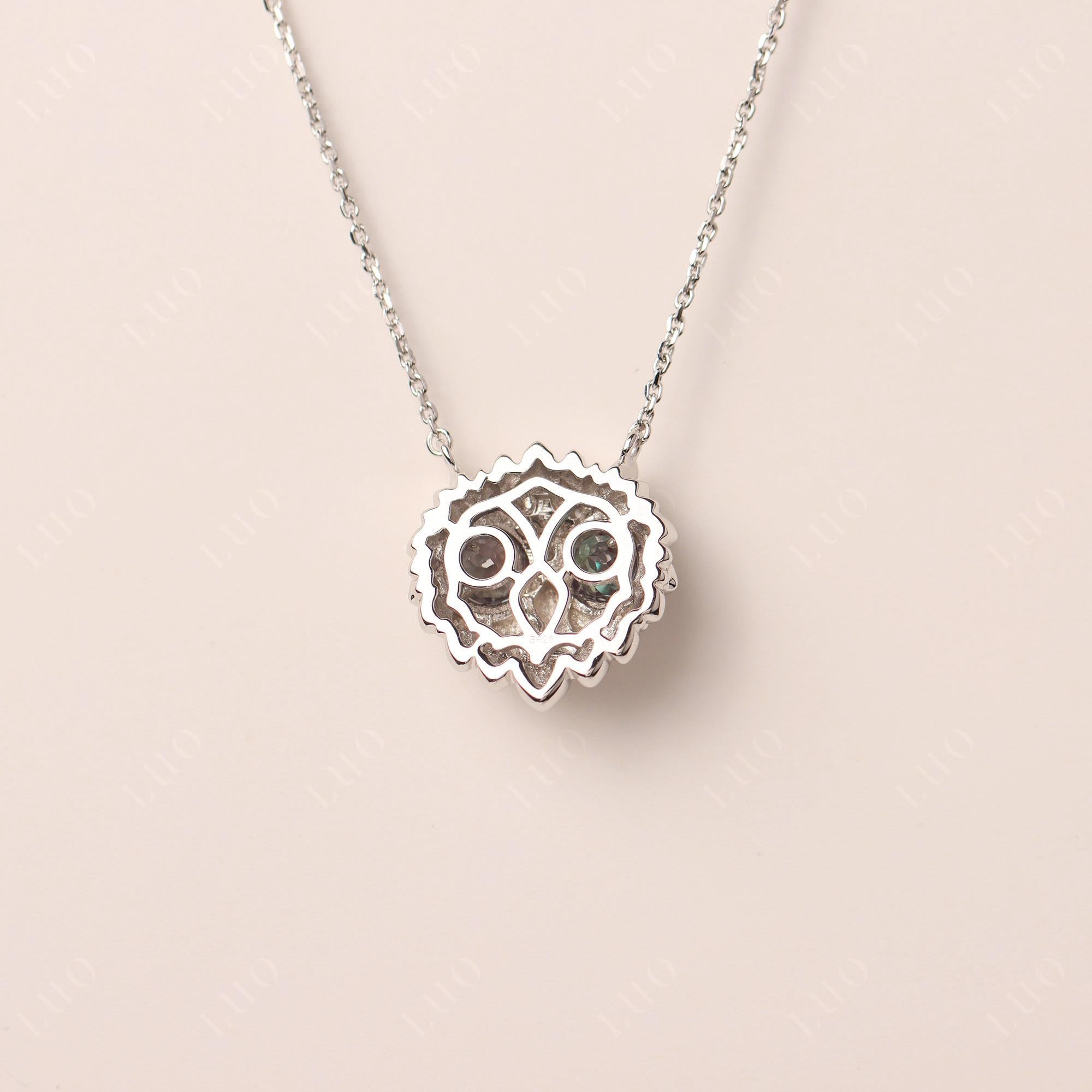 Alexandrite Owl Necklace - LUO Jewelry