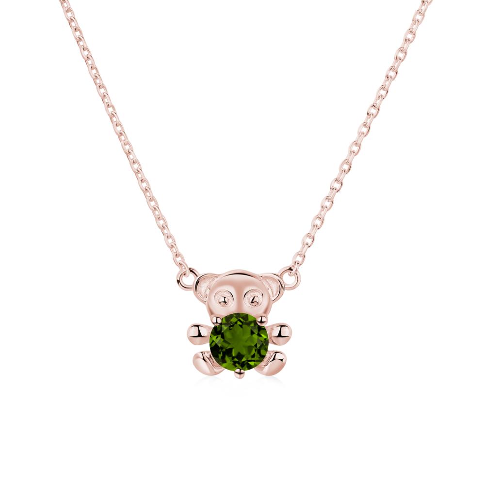 Diopside Bear Necklace - LUO Jewelry #metal_18k rose gold