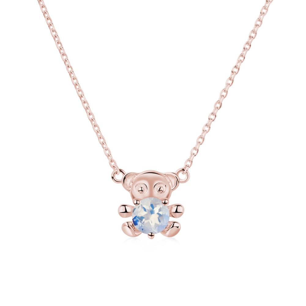 Moonstone Bear Necklace - LUO Jewelry #metal_18k rose gold