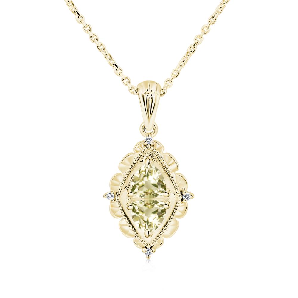 Lemon Quartz Two Stone Necklace - LUO Jewelry #metal_18k yellow gold