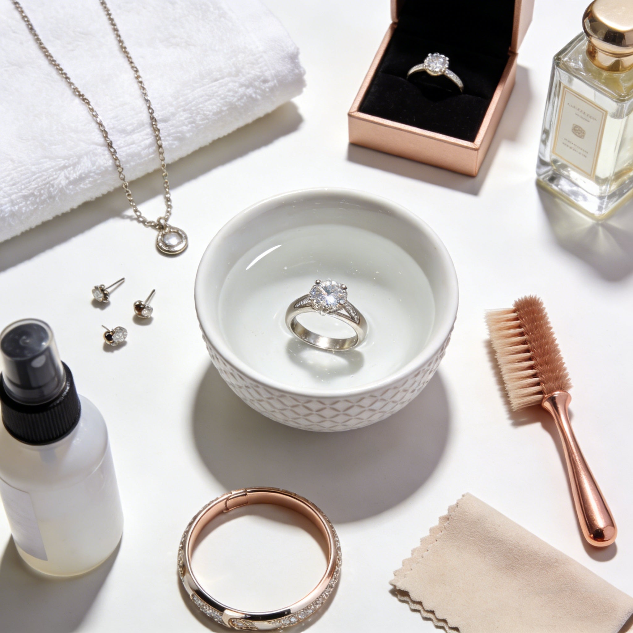 How to clean white gold rings