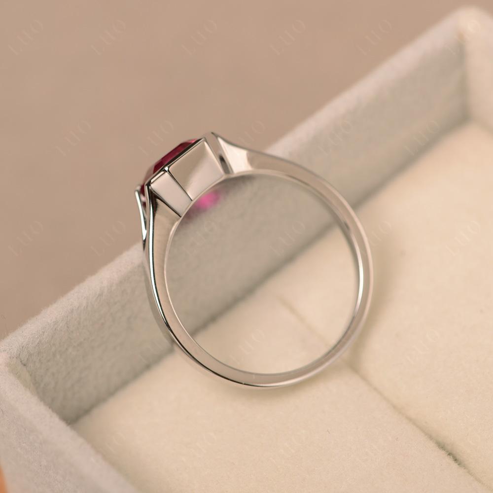 Asscher Cut Ruby Ring - LUO Jewelry