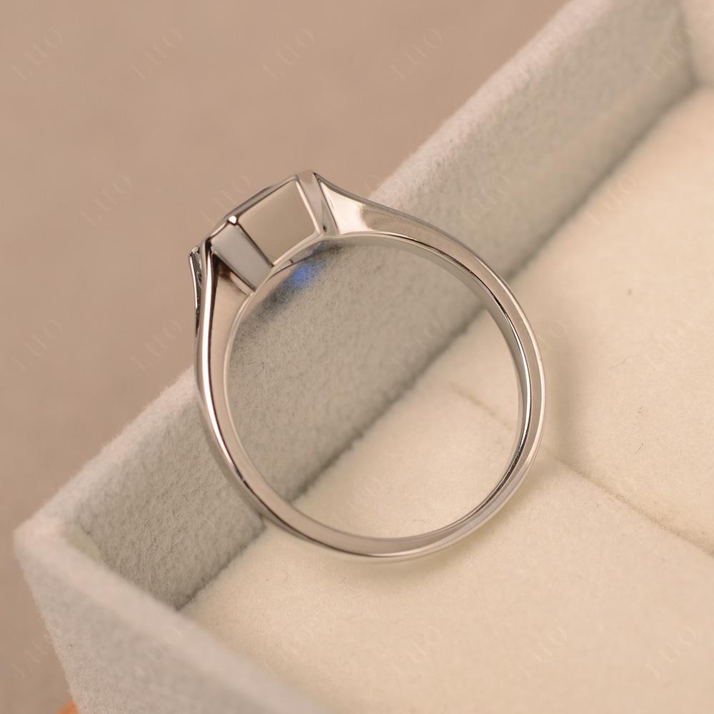 Sapphire Bezel Set Engagement Ring - LUO Jewelry