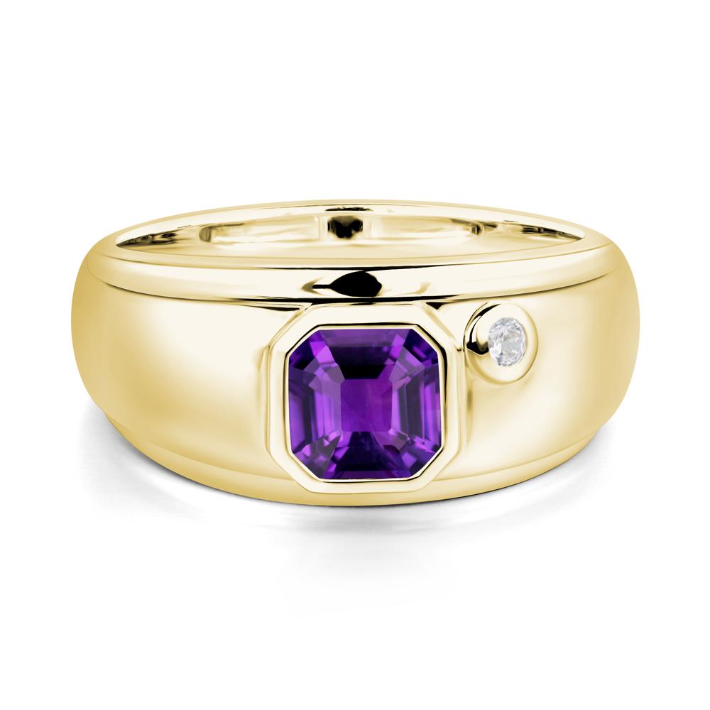 Men's Amethyst Ring - LUO Jewelry #metal_18k yellow gold
