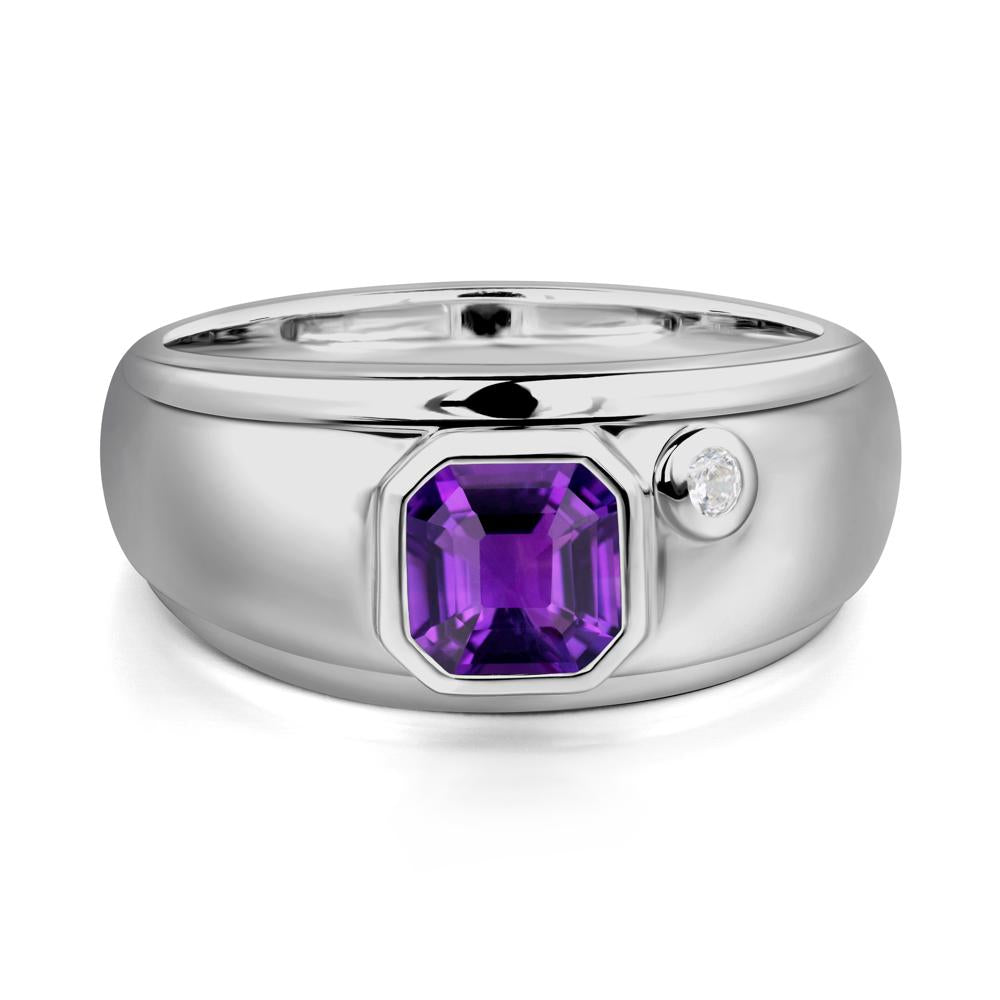 Men's Amethyst Ring - LUO Jewelry #metal_platinum