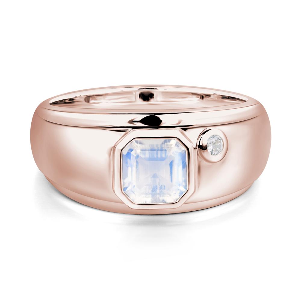 Men's Moonstone Ring - LUO Jewelry #metal_14k rose gold