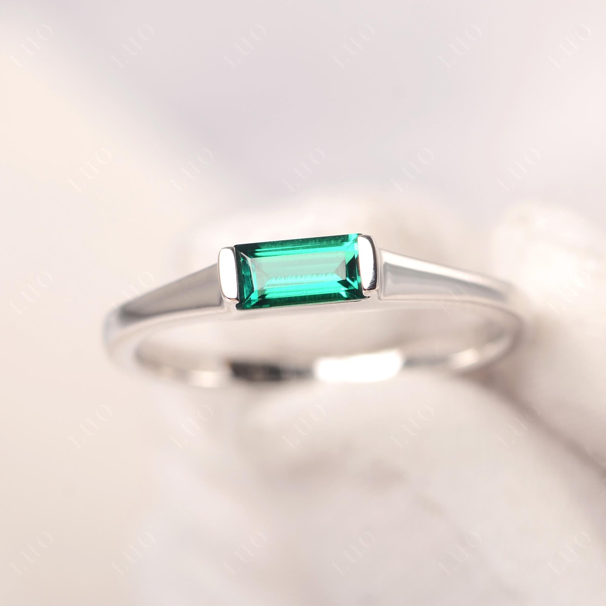 Emerald Baguette Ring - LUO Jewelry
