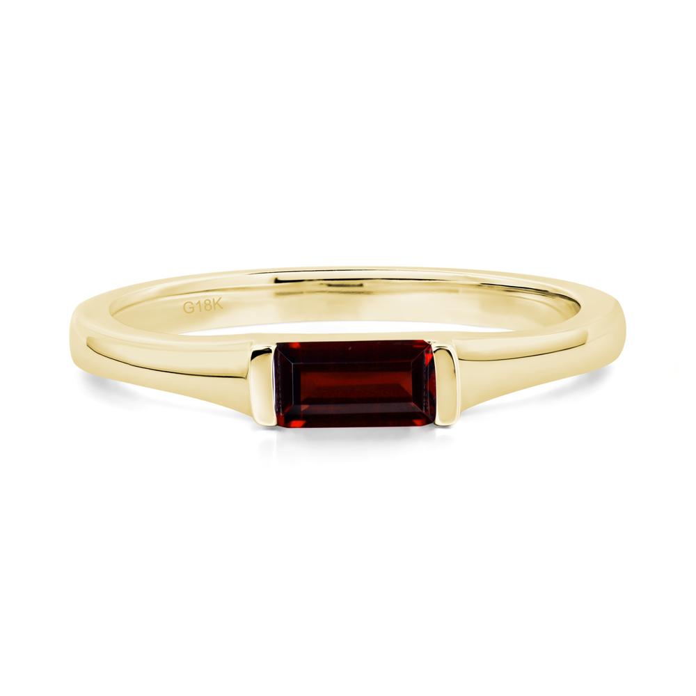 Garnet Baguette Ring - LUO Jewelry #metal_18k yellow gold